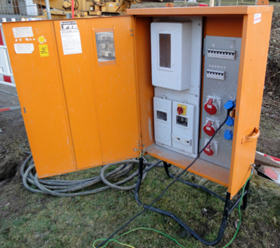 Baustromkasten bei Elektroinstallation Maas in Zeitz